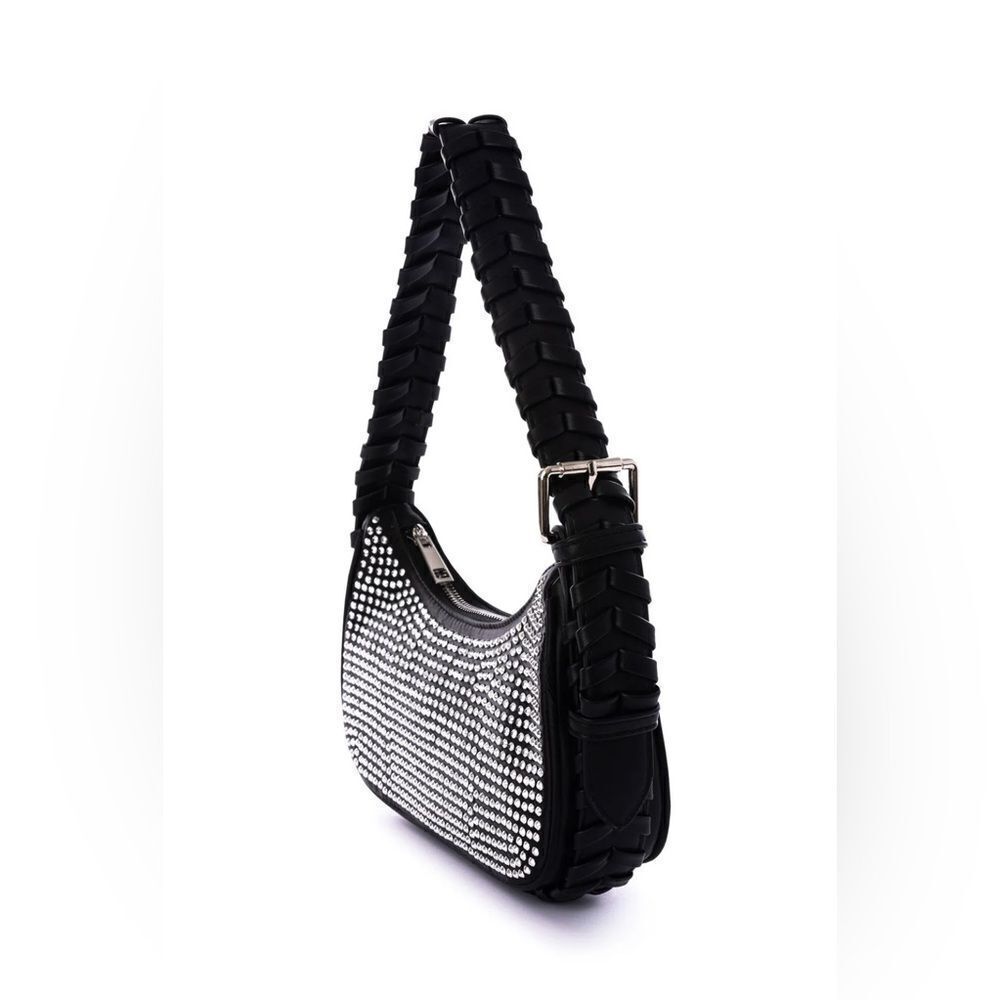 Anthropologie x Jules Kae Vegan studded black shoulder bag with Y2K inspired NWT - Picture 3 of 3